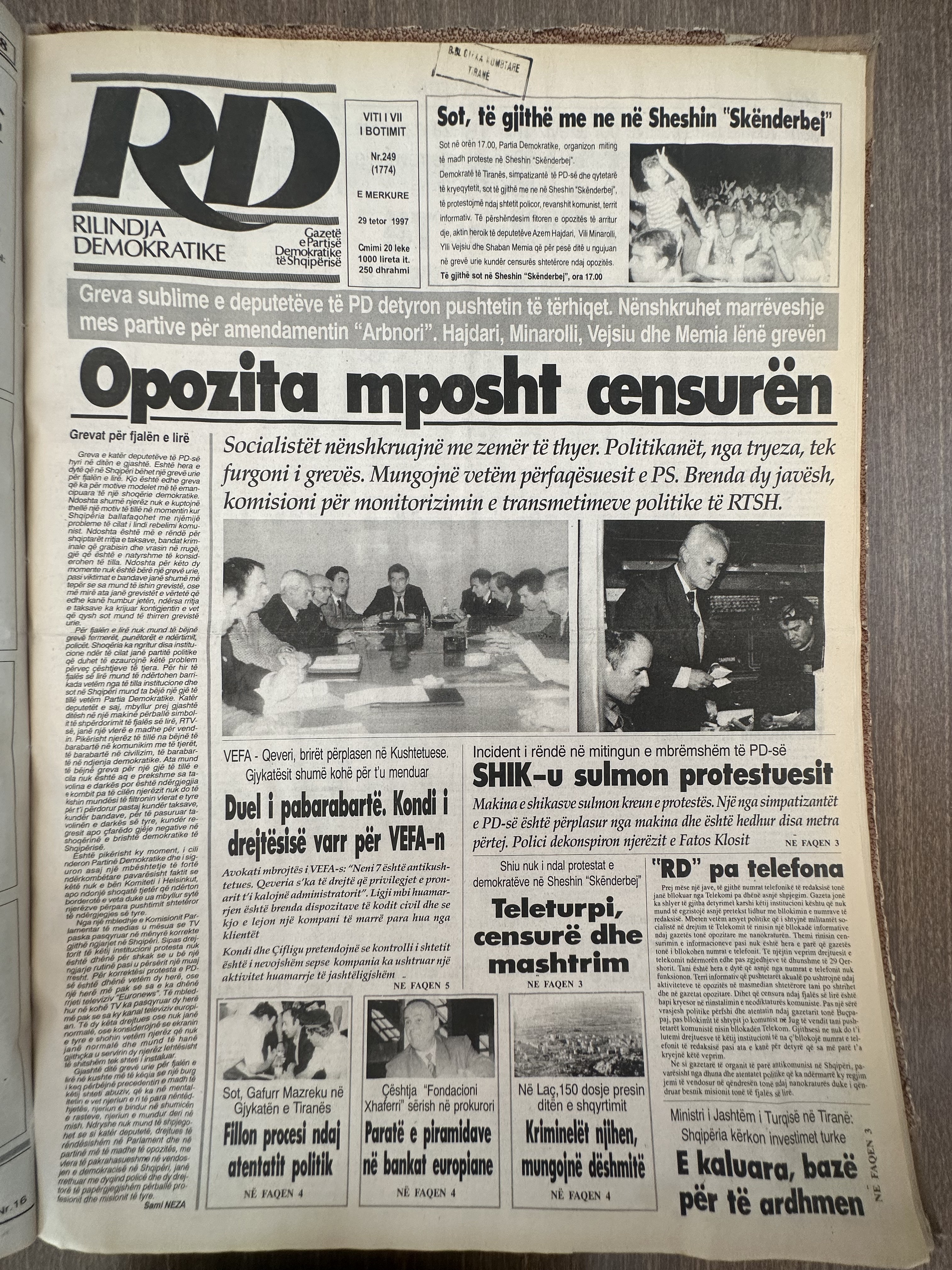 Rilindja Demokratike 1997-10-29